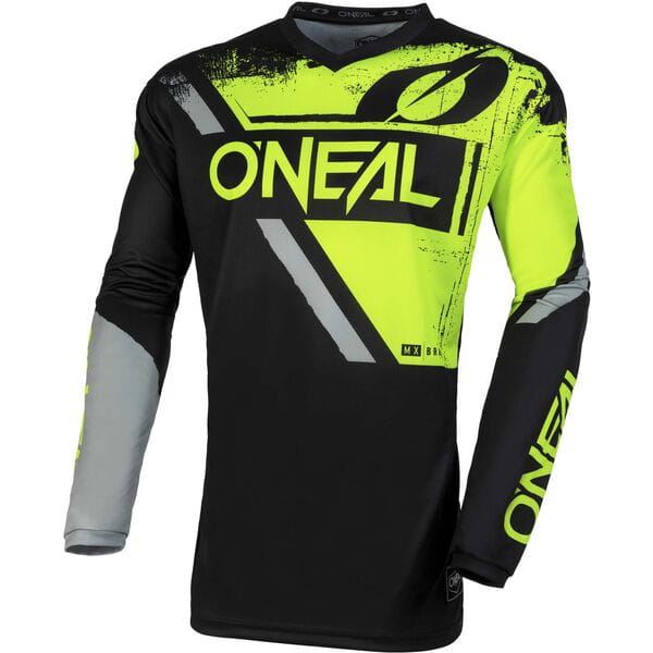 O'Neal 2024 Motocross Jersey Element Shocker Black Neon Yellow
